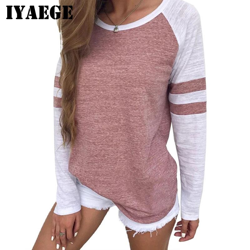 IYAEGE T Shirt Women 2019 Summer Long Sleeve Striped Tshirt Women Tops Basic Tees Baseball T Shirt Pullover Tee Shirt Femme 5XL
IYAEGE T Shirt Women 2019 Summer Long Sleeve Striped Tshirt Women Tops Basic Tees Baseball T Shirt Pullover Tee Shirt Femme 5XL
