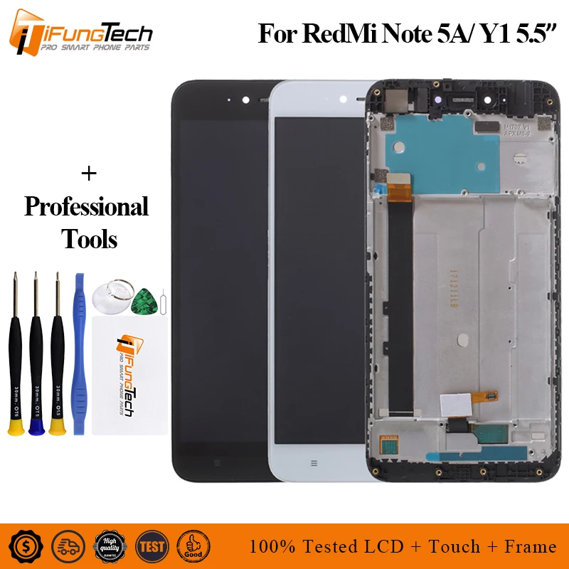 For Xiaomi Redmi Note 5A LCD Display Touch Screen Digitizer Assembly Replacement For xiaomi Note 5A Standard Version 2GB 16GB
For Xiaomi Redmi Note 5A LCD Display Touch Screen Digitizer Assembly Replacement For xiaomi Note 5A Standard Version 2GB 16GB