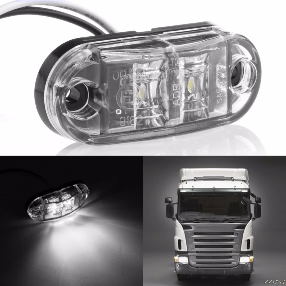 NEW Hot Selling 1 PC White 2LED Side Marker Clearance Light Lamp Car Truck Trailer Caravan 10-32V W212
NEW Hot Selling 1 PC White 2LED Side Marker Clearance Light Lamp Car Truck Trailer Caravan 10-32V W212