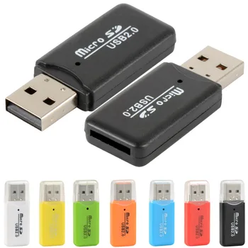 

7Pcs USB2.0 4.8CM Mini Micro SD TF Card Reader High Speed Memory Stick Card 32GB Random Color Memory Cards Readers