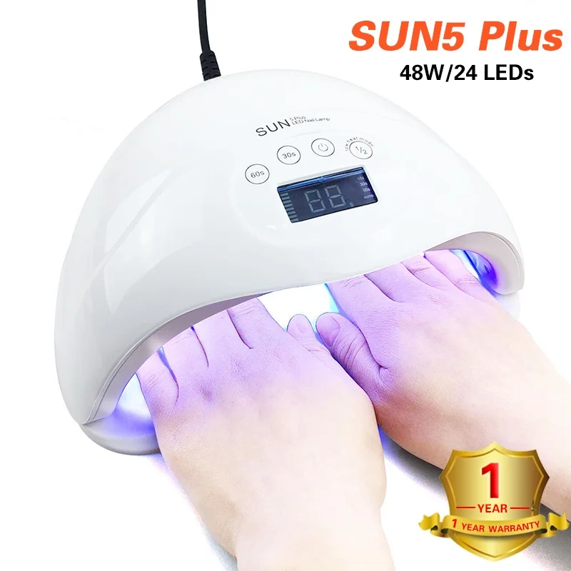 SUN5 Plus 80W/48W UV Lamp LED Nail Lamp Manicure Nail Dryer For All Gels Polish Sun Light Infrared Sensing 30/60/99s Timer
SUN5 Plus 80W/48W UV Lamp LED Nail Lamp Manicure Nail Dryer For All Gels Polish Sun Light Infrared Sensing 30/60/99s Timer