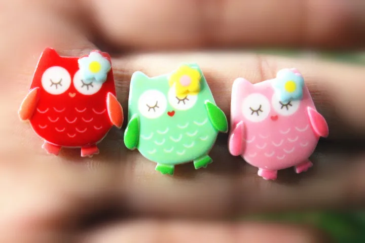 50pcs/lot DIY resin cartoon owls mix colors flat back resin cabochons accessories
50pcs/lot DIY resin cartoon owls mix colors flat back resin cabochons accessories