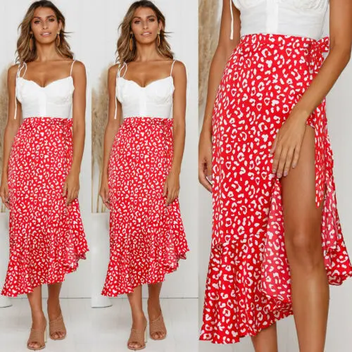 Summer Fashion Sweet Cute New Women Boho Dot Lace-up Asymmetrical Floral High Waist Skater Flared Pleated Long Split Skirt
Summer Fashion Sweet Cute New Women Boho Dot Lace-up Asymmetrical Floral High Waist Skater Flared Pleated Long Split Skirt