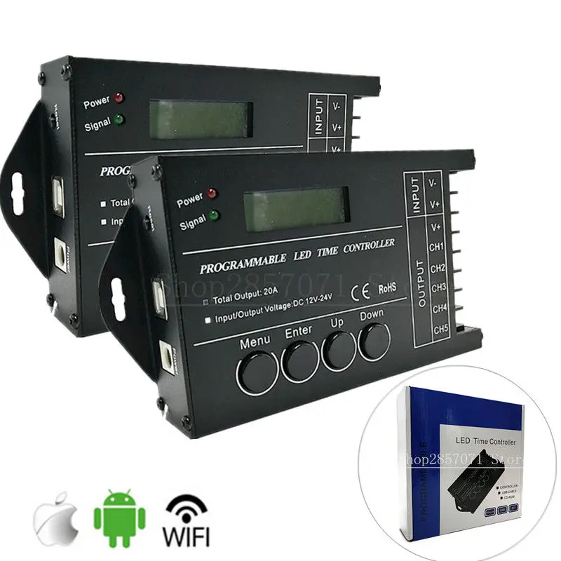 TC420 TC421 time programmable 5 CH output led strip light controller, Widely used in aquariums, fish tank, plant grow
TC420 TC421 time programmable 5 CH output led strip light controller, Widely used in aquariums, fish tank, plant grow