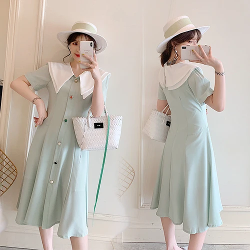 2019 New Plus Size Fashion Summer Dress Peter Pan Collar Casual Brief Vestidos De Fiesta Single Breasted Brief Vestidos Mujer
2019 New Plus Size Fashion Summer Dress Peter Pan Collar Casual Brief Vestidos De Fiesta Single Breasted Brief Vestidos Mujer