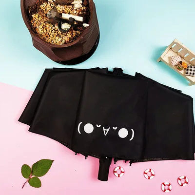 Mini Three-folding umbrella/Black coating/Smile face and Cat/ sunny and rainy/Printing Logo/light and convenient/fashion/
Mini Three-folding umbrella/Black coating/Smile face and Cat/ sunny and rainy/Printing Logo/light and convenient/fashion/