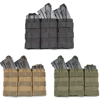 TTGTACTICAL Tactical Triple M4/M16 Open-Top Mag Pouch, Tactical Molle Magazine Pouch for Airsoft Paintball
TTGTACTICAL Tactical Triple M4/M16 Open-Top Mag Pouch, Tactical Molle Magazine Pouch for Airsoft Paintball
