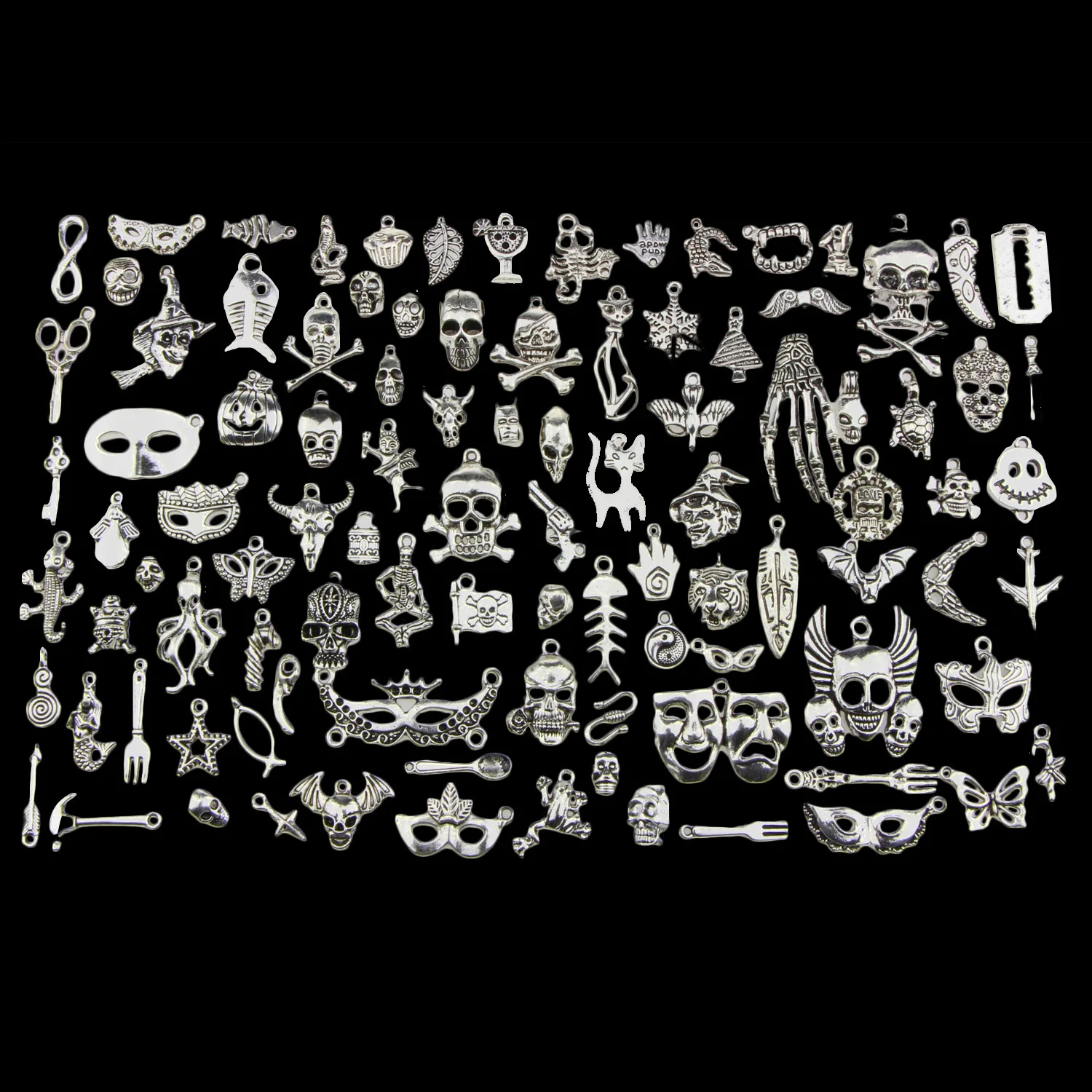 100Pcs Assorted Style Halloween Pendant Charm Kids Vivid Creative Funny Toys Necklace Crafting DIY Manual Craft Making Accessory
100Pcs Assorted Style Halloween Pendant Charm Kids Vivid Creative Funny Toys Necklace Crafting DIY Manual Craft Making Accessory