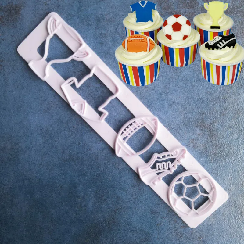 1PC Football Soccer Trophy Cup Polo shirt Fondant Molds Cutters World Cup Sugar craft Moulds Cup cake desserts Decorating tools
1PC Football Soccer Trophy Cup Polo shirt Fondant Molds Cutters World Cup Sugar craft Moulds Cup cake desserts Decorating tools