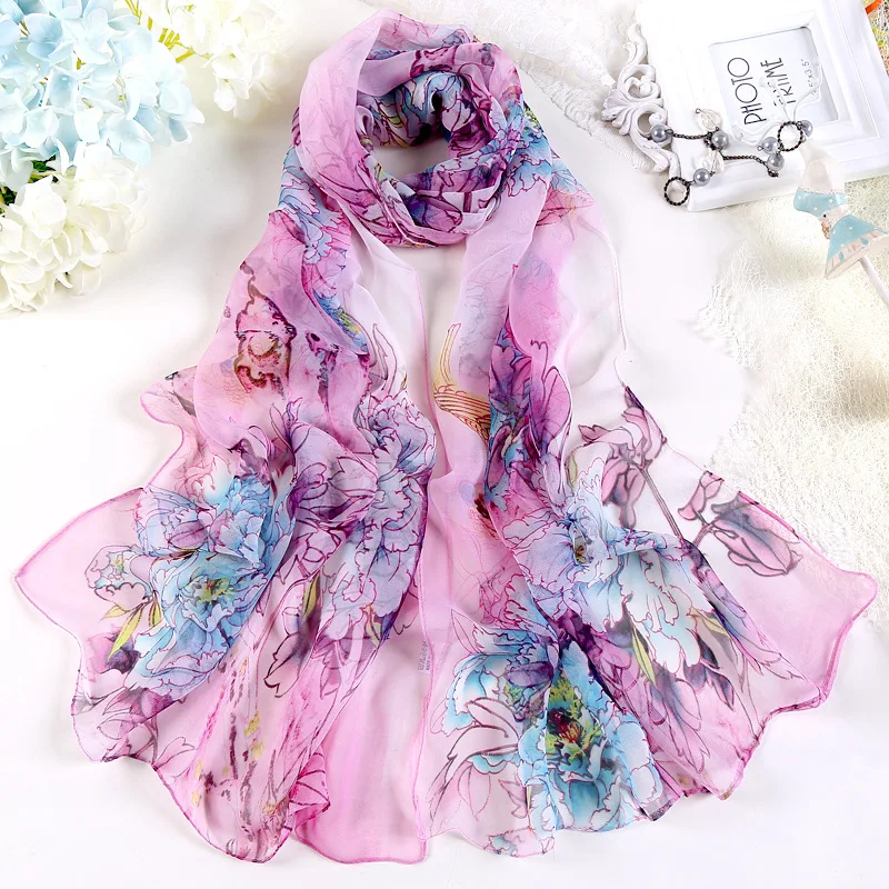 Silk Scarf Long Soft Flower Shawl Chiffon Scarves Beach Outdoor Scarf for Women Girls
Silk Scarf Long Soft Flower Shawl Chiffon Scarves Beach Outdoor Scarf for Women Girls