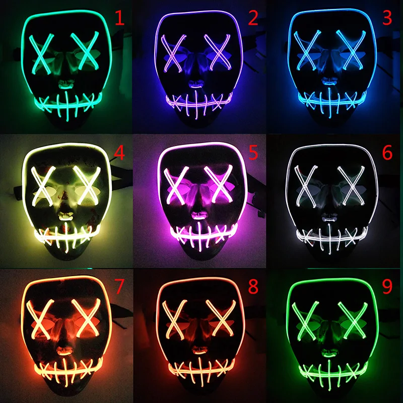 EL Halloween Grow in Dark Party mask Ghost Mask Flashing Light Mask For Halloween Scary Cosplay Masquerade Party Luminous Mask
EL Halloween Grow in Dark Party mask Ghost Mask Flashing Light Mask For Halloween Scary Cosplay Masquerade Party Luminous Mask