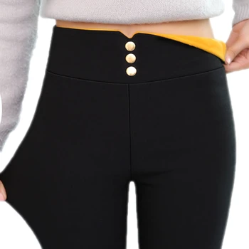2018 Winter Women Fashion Warm Plus Thick Velvet Pencil Pants Female Slim Plus Size 5XL Gold Velvet Button Leggings Trousers D63
2018 Winter Women Fashion Warm Plus Thick Velvet Pencil Pants Female Slim Plus Size 5XL Gold Velvet Button Leggings Trousers D63