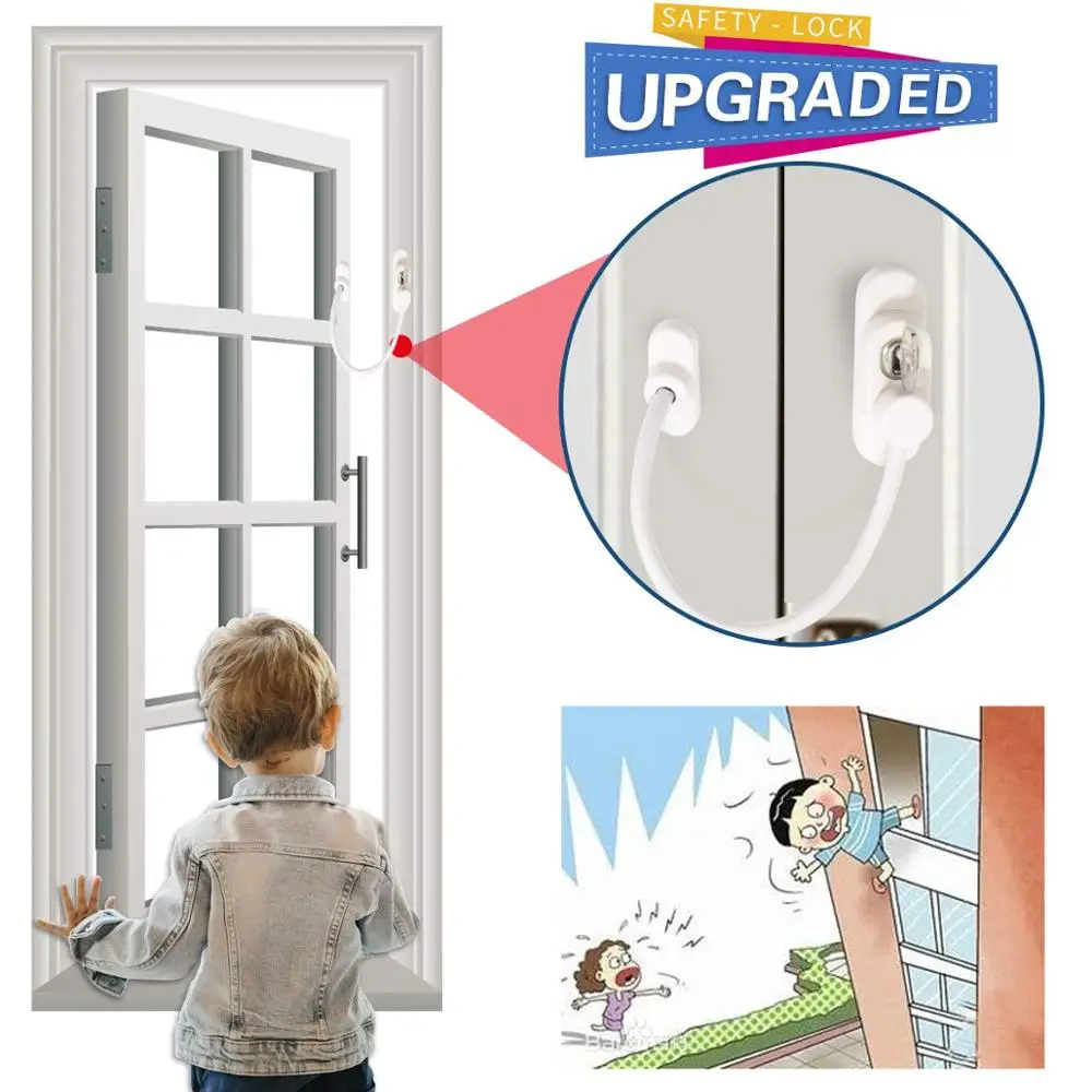 2pcs Baby Safety Locks Protection Child Restrictor Infant Security Lock Kids Safety Prevent Children Falling Window Cabinet Lock 
2pcs Baby Safety Locks Protection Child Restrictor Infant Security Lock Kids Safety Prevent Children Falling Window Cabinet Lock