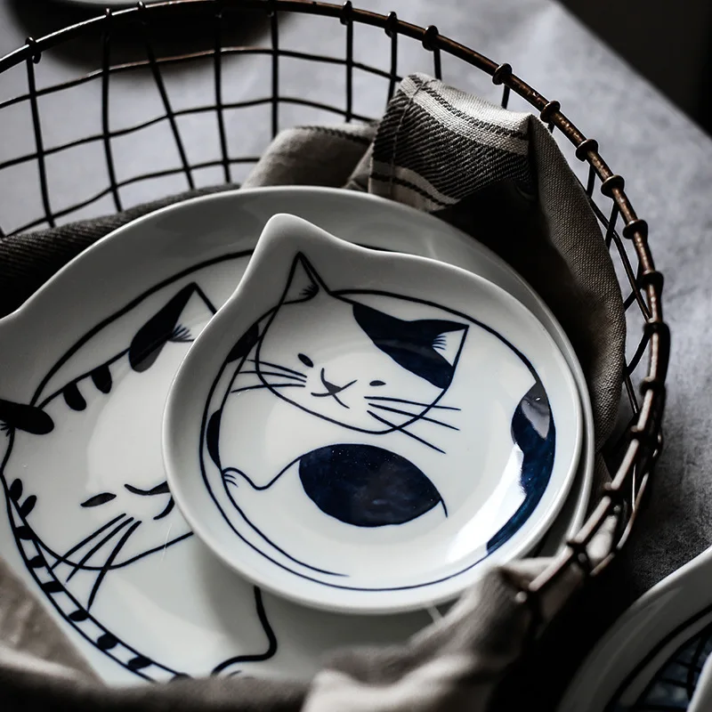 Originality Japanese Cartoon Tableware dish Lovely cat Ceramics Disc Restaurant Household plates dessert Snack Sauce salver 1pc
Originality Japanese Cartoon Tableware dish Lovely cat Ceramics Disc Restaurant Household plates dessert Snack Sauce salver 1pc