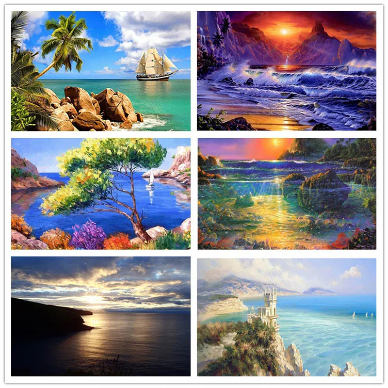 D SH 5D Diy Diamond Embroidery Seaside Scenery Full Round Drill Natural Landscape Diamond Painting Cross Stitch Mosaic
D SH 5D Diy Diamond Embroidery Seaside Scenery Full Round Drill Natural Landscape Diamond Painting Cross Stitch Mosaic