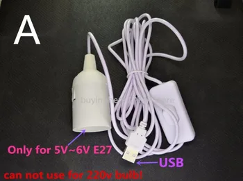 Usb turn E27 6V lamp base With switch USB Connect bulb E27 turn to USB Connect bulb seat e27 Transformation lamp holder for usb
Usb turn E27 6V lamp base With switch USB Connect bulb E27 turn to USB Connect bulb seat e27 Transformation lamp holder for usb