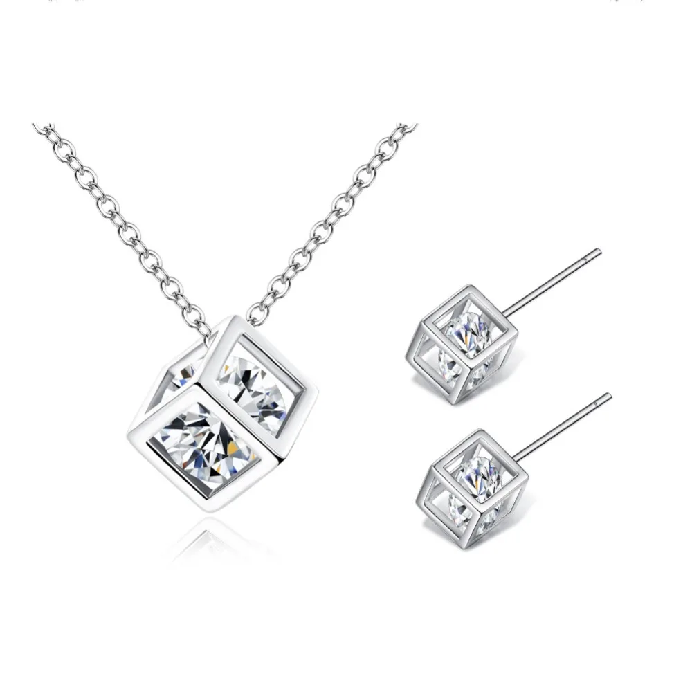 ZXS Wholesale Price Wedding Jewelry Set 925 Pure Silver Cubic Zircon Necklace Pendant/Earrings Fashionable Women Set
ZXS Wholesale Price Wedding Jewelry Set 925 Pure Silver Cubic Zircon Necklace Pendant/Earrings Fashionable Women Set