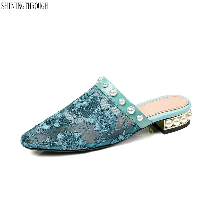 Handmade Sexy Mesh Slippers Women Shoes Summer 3cm low Heels Mules Shoes blue pink Female Slides large size 43
Handmade Sexy Mesh Slippers Women Shoes Summer 3cm low Heels Mules Shoes blue pink Female Slides large size 43