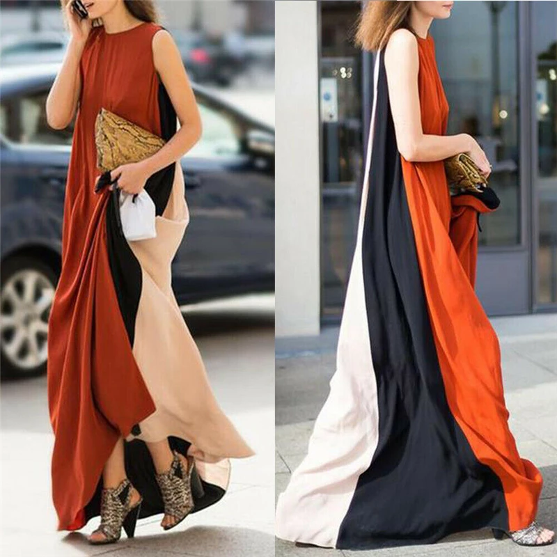 Plus Size Women Long Maxi Dress Summer Sleeveless Patchwork Draped Loose Dresses Women Beach Holiday Party Casual Dress Vestidos
Plus Size Women Long Maxi Dress Summer Sleeveless Patchwork Draped Loose Dresses Women Beach Holiday Party Casual Dress Vestidos