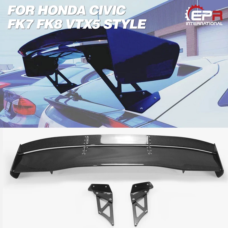 VTX5 Style Carbon Fiber Rear GT Spoiler Glossy Finish Trunk Wing Kit Set Fibre Bootlid Splitter Body Kit For Honda Civic FK7 FK8
VTX5 Style Carbon Fiber Rear GT Spoiler Glossy Finish Trunk Wing Kit Set Fibre Bootlid Splitter Body Kit For Honda Civic FK7 FK8