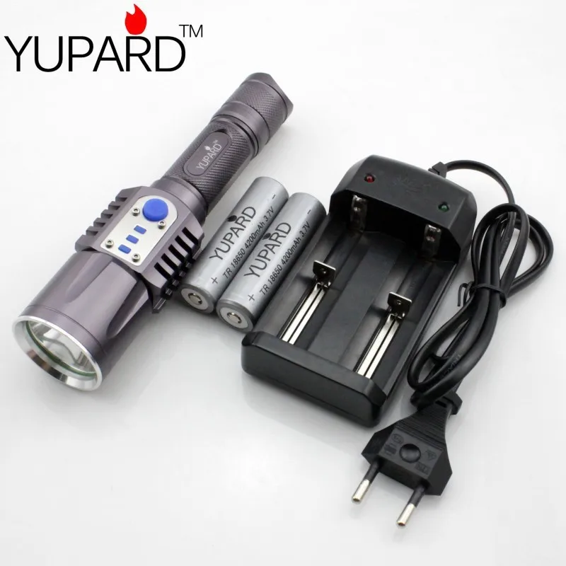 YUPARD XM-L2 T6 светодиодный фонарик для кемпинга фонарь лампа USB Интеллектуальный фонарик Мобильный Внешний аккумулятор + 2*4200 мАч 18650 аккумулятор + зарядное устройство
YUPARD XM-L2 T6 светодиодный фонарик для кемпинга фонарь лампа USB Интеллектуальный фонарик Мобильный Внешний аккумулятор + 2*4200 мАч 18650 аккумулятор + зарядное устройство