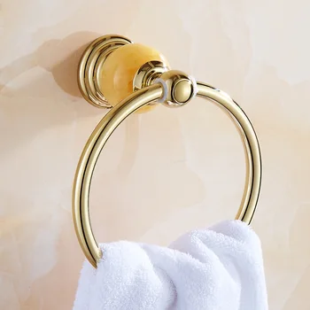Golden Towel Rings Wall Mounted With Jade Base 304 Stainless Steel Wall Mount Construction Antique Bathroom Accessories Cr10
Golden Towel Rings Wall Mounted With Jade Base 304 Stainless Steel Wall Mount Construction Antique Bathroom Accessories Cr10