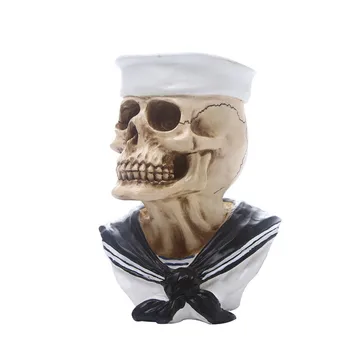 Creative Home Decor Resin Craft Human Sailor Statues Art Carving Medical Model Human Skull For Home Halloween Party Decoration
Creative Home Decor Resin Craft Human Sailor Statues Art Carving Medical Model Human Skull For Home Halloween Party Decoration