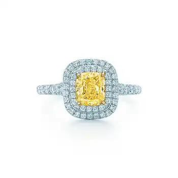 1 Carat Genuine White Gold Yellow Cushion Cut Personality Synthetic Diamonds Wedding Ring Romantic Engagement Jewelry For Her
1 Carat Genuine White Gold Yellow Cushion Cut Personality Synthetic Diamonds Wedding Ring Romantic Engagement Jewelry For Her