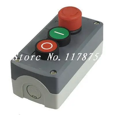 240V 3A Emergency Stop Momentary Green Red Flat Pushbutton Control Switch SPST