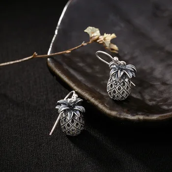 BOCAI s925 pure silver eardrop retro old matte hollowed-out pineapple personality joker Thai silver eardrop earrings
BOCAI s925 pure silver eardrop retro old matte hollowed-out pineapple personality joker Thai silver eardrop earrings