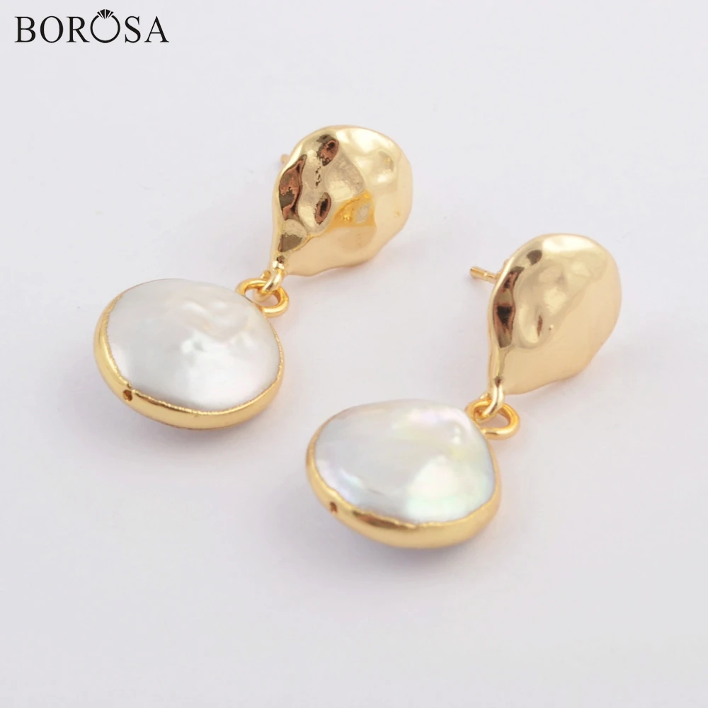 BOROSA Best Quality Gold Color Natural Freshwater Pearl Drop Earrings Elegant Pearl Gild Earring Women Gifts Pearl Jewelry G1788
BOROSA Best Quality Gold Color Natural Freshwater Pearl Drop Earrings Elegant Pearl Gild Earring Women Gifts Pearl Jewelry G1788