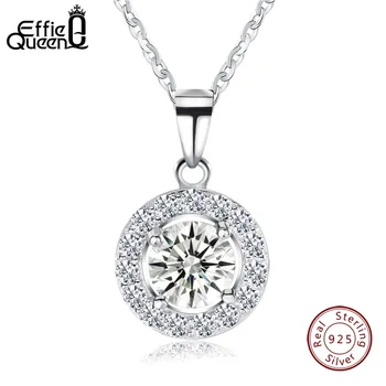 Effie Queen Luxury Crystal Round Pendants&Necklaces Genuine 925 Sterling Silver Necklace Gift for Women Classic Jewelry BN43
Effie Queen Luxury Crystal Round Pendants&Necklaces Genuine 925 Sterling Silver Necklace Gift for Women Classic Jewelry BN43