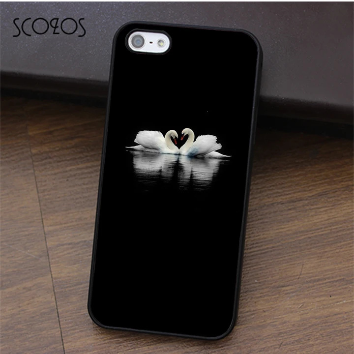SCOZOS Черный лебедь чехол для iPhone X 4 4S 5 5S Se 5C 6 6s 7 8 и plus # fa115 | Мобильные телефоны