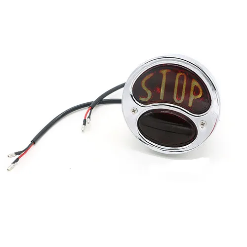 Motorcycle "Stop" Vintage Tail Brake Stop Light Chrome For Harley Softail Sportster Roadster Road King Street Glide Cruiser
Motorcycle "Stop" Vintage Tail Brake Stop Light Chrome For Harley Softail Sportster Roadster Road King Street Glide Cruiser