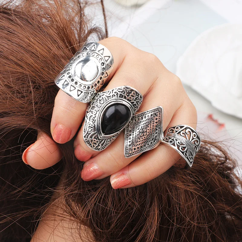 New Bohemia Vintage Jewelry Unique Carving Tibetan Silver Color Midi Ring Set for Woman Punk Boho Ring Sets
New Bohemia Vintage Jewelry Unique Carving Tibetan Silver Color Midi Ring Set for Woman Punk Boho Ring Sets