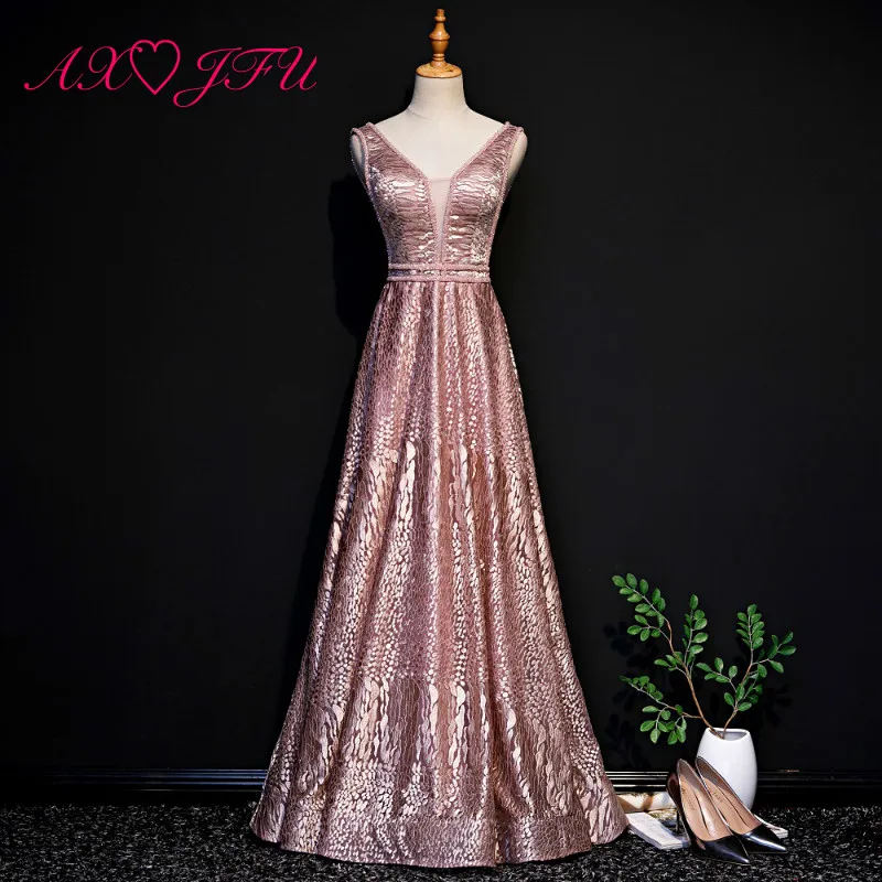 AXJFU Princess v neck pink sparkly satin evening dress luxury vintage stage sleeveless beading crystal pink evening dress
AXJFU Princess v neck pink sparkly satin evening dress luxury vintage stage sleeveless beading crystal pink evening dress