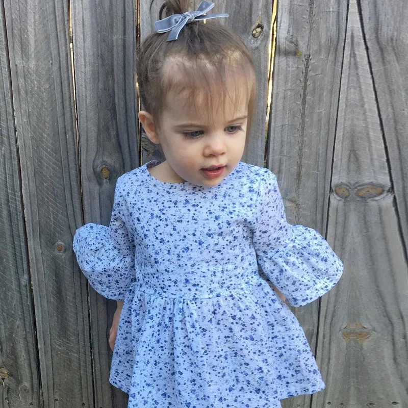 Mother nest Floral Summer Cute Girls Baby Half Sleeves Dress Cotto Puff Newborn Clothes Children Kids Flower Infant Princess (7)