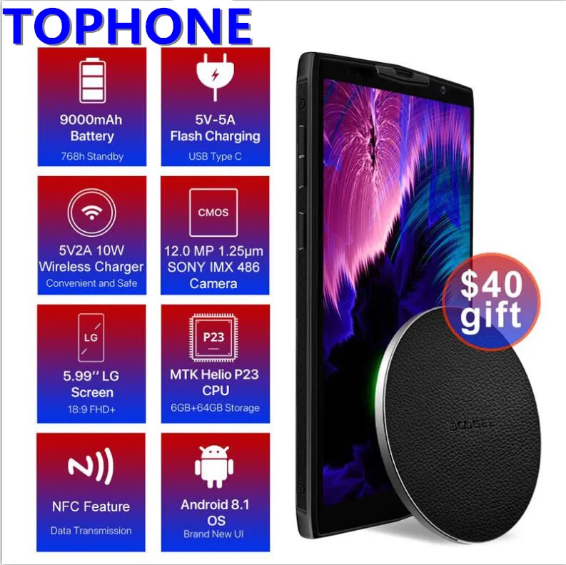 DOOGEE BL9000 5 99 "9000 мАч Смартфон Android 8 1 MTK6763 Восьмиядерный 6 ГБ Оперативная память 4G B