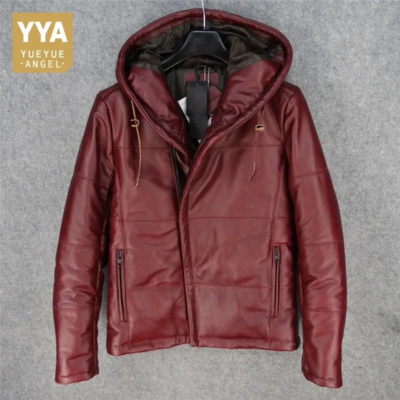 2019 New Winter Mens Warm Coat Fashion Solid Genuine Leather Hooded Outerwear Male Streetwear Slim Fit Short Jacket M-3XL
2019 New Winter Mens Warm Coat Fashion Solid Genuine Leather Hooded Outerwear Male Streetwear Slim Fit Short Jacket M-3XL