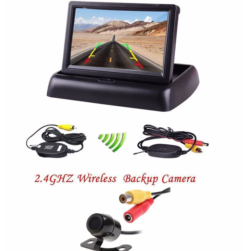 800 x 480 HD 4.3" Foldable LCD Monitor/Mirror Car Wireless Backup Rear View Camera Parking Reverse Kit, Have stock
800 x 480 HD 4.3" Foldable LCD Monitor/Mirror Car Wireless Backup Rear View Camera Parking Reverse Kit, Have stock