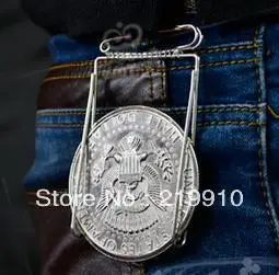 Free Shipping 2 pcs/lot Big Coin Clip --Magic Trick, Fun Magic, Party Magic.