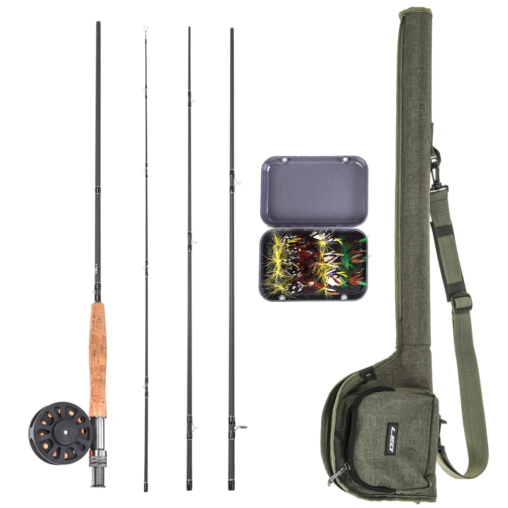 LEO Fly Fishing Kit With Fly Fishing Rod and Reel Combo Set 7/8 Fly Rods with Carry Bag 20 Flies Fishing Lures For Carp Pesca
LEO Fly Fishing Kit With Fly Fishing Rod and Reel Combo Set 7/8 Fly Rods with Carry Bag 20 Flies Fishing Lures For Carp Pesca