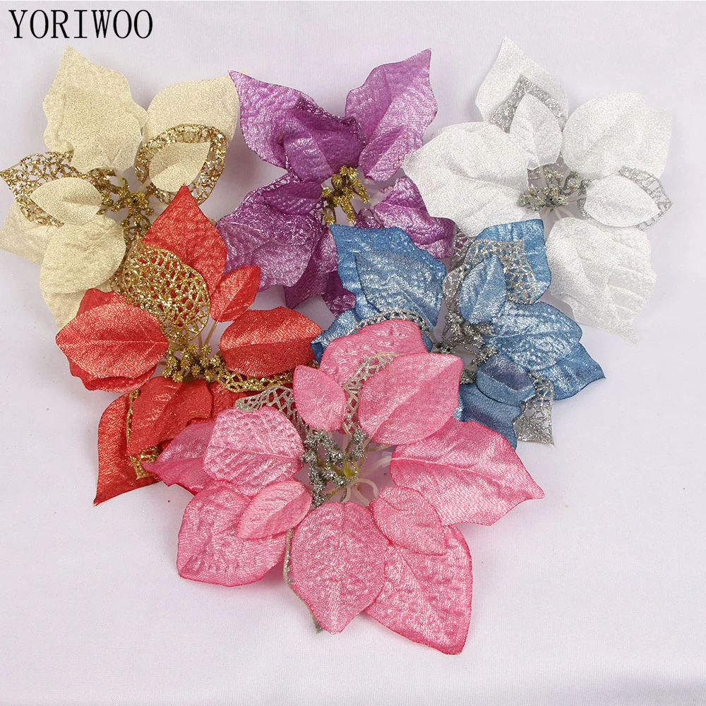 YORIWOO 5pcs Poinsettia Christmas Flowers Artificial Fake Flowers DIY Merry Christmas Tree Ornaments Xmas Tree Party Home Decor
YORIWOO 5pcs Poinsettia Christmas Flowers Artificial Fake Flowers DIY Merry Christmas Tree Ornaments Xmas Tree Party Home Decor