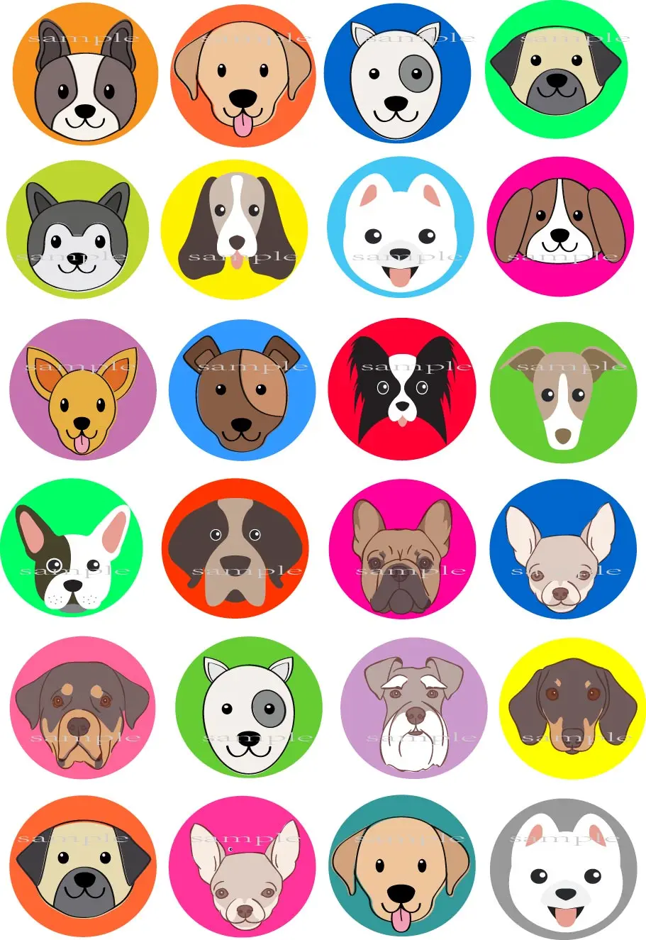24 Dog Breed Edible cake topper wafer rice paper for cake cookie cupcake topper decoration Birthday wedding cake decor supplier
24 Dog Breed Edible cake topper wafer rice paper for cake cookie cupcake topper decoration Birthday wedding cake decor supplier