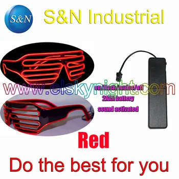 El Wire Shutter Party Glasses - Sound Activated Function Green color for holiday,party ,festival,show
El Wire Shutter Party Glasses - Sound Activated Function Green color for holiday,party ,festival,show