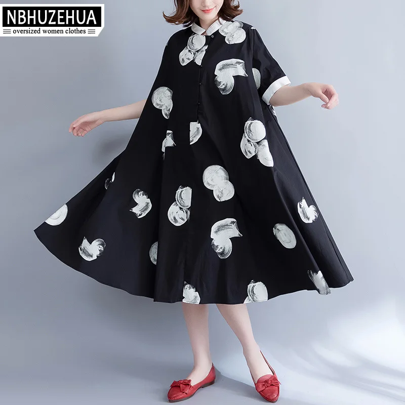 4XL 5XL 6XL Plus Size Women Clothing 2017 Bohemian Retro Polka Dot Casual Shirt Dress Big Bottom-Hem Summer Long Dress QZ1417
4XL 5XL 6XL Plus Size Women Clothing 2017 Bohemian Retro Polka Dot Casual Shirt Dress Big Bottom-Hem Summer Long Dress QZ1417