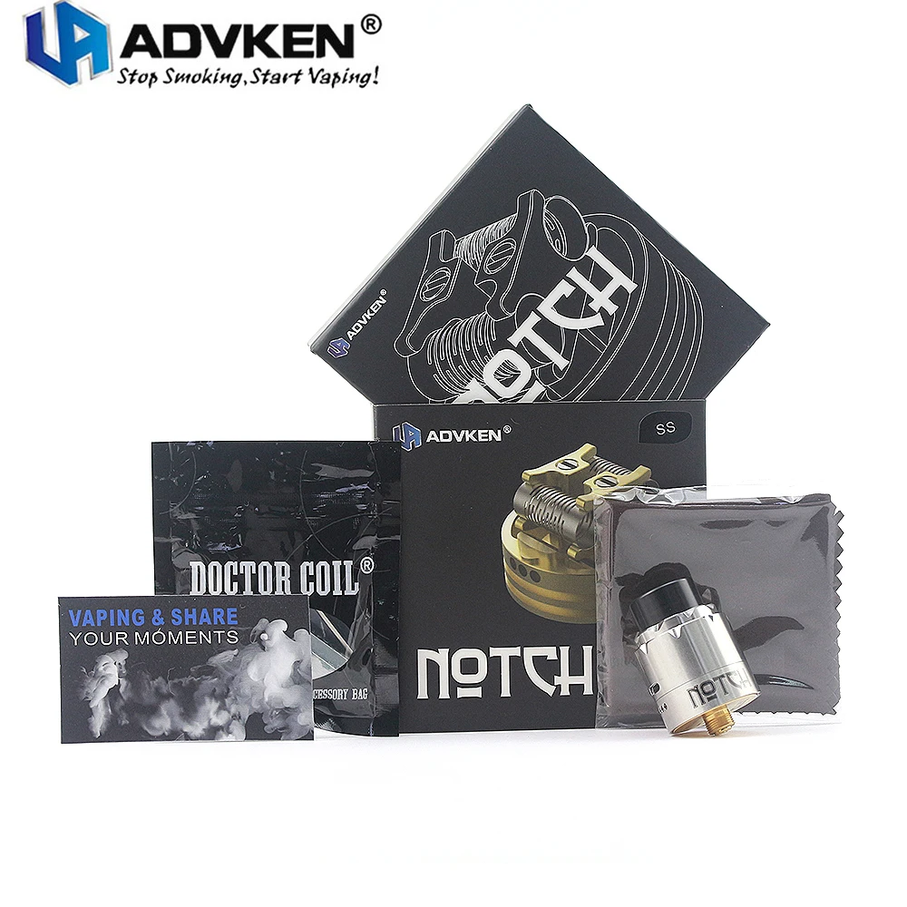 Original Advken Notch RDA 24mm Atomizer Tank Vaping Evaporizer Tank Dual Coils Building for Squonk MODs Dripping Atomizer
Original Advken Notch RDA 24mm Atomizer Tank Vaping Evaporizer Tank Dual Coils Building for Squonk MODs Dripping Atomizer