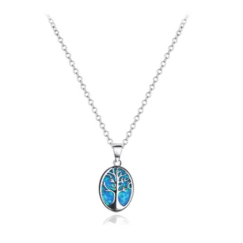 Tree of Life Fire Opal Oval Pendant Choker Necklace Silver-plated Chain Everyday Necklaces Charm Jewelry Woman Gift
Tree of Life Fire Opal Oval Pendant Choker Necklace Silver-plated Chain Everyday Necklaces Charm Jewelry Woman Gift
