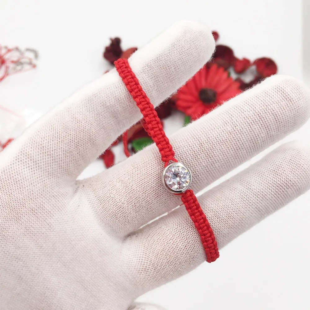 Red String Thread Big Round Stone Bracelets Turkish Charm with 925 Sterling Silver Zirconia Women Handmade Friendship Jewelry
Red String Thread Big Round Stone Bracelets Turkish Charm with 925 Sterling Silver Zirconia Women Handmade Friendship Jewelry