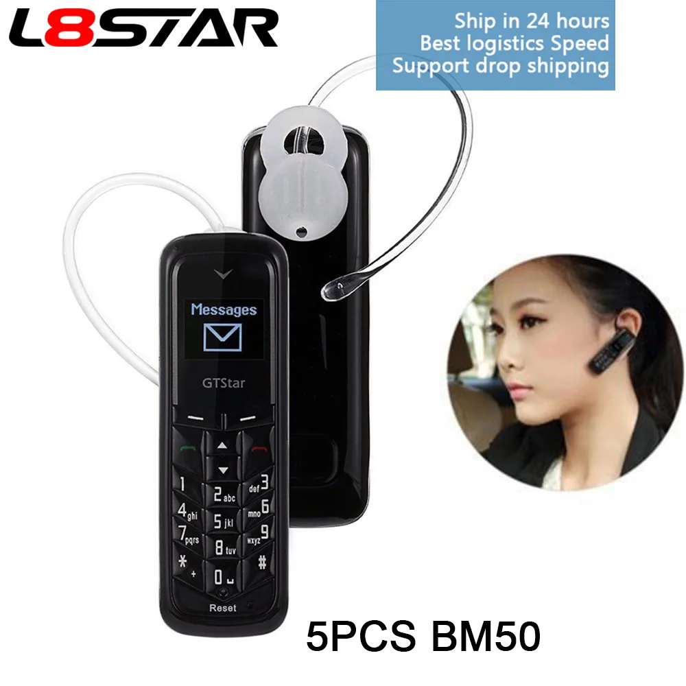 5PCS/LOT BM50 L8STAR Mini Headphone Pocket Phone GTSTAR Unlocked Wireless Bluetooth Headset Dialer Dual SIM MINI PHONE wholesale
5PCS/LOT BM50 L8STAR Mini Headphone Pocket Phone GTSTAR Unlocked Wireless Bluetooth Headset Dialer Dual SIM MINI PHONE wholesale